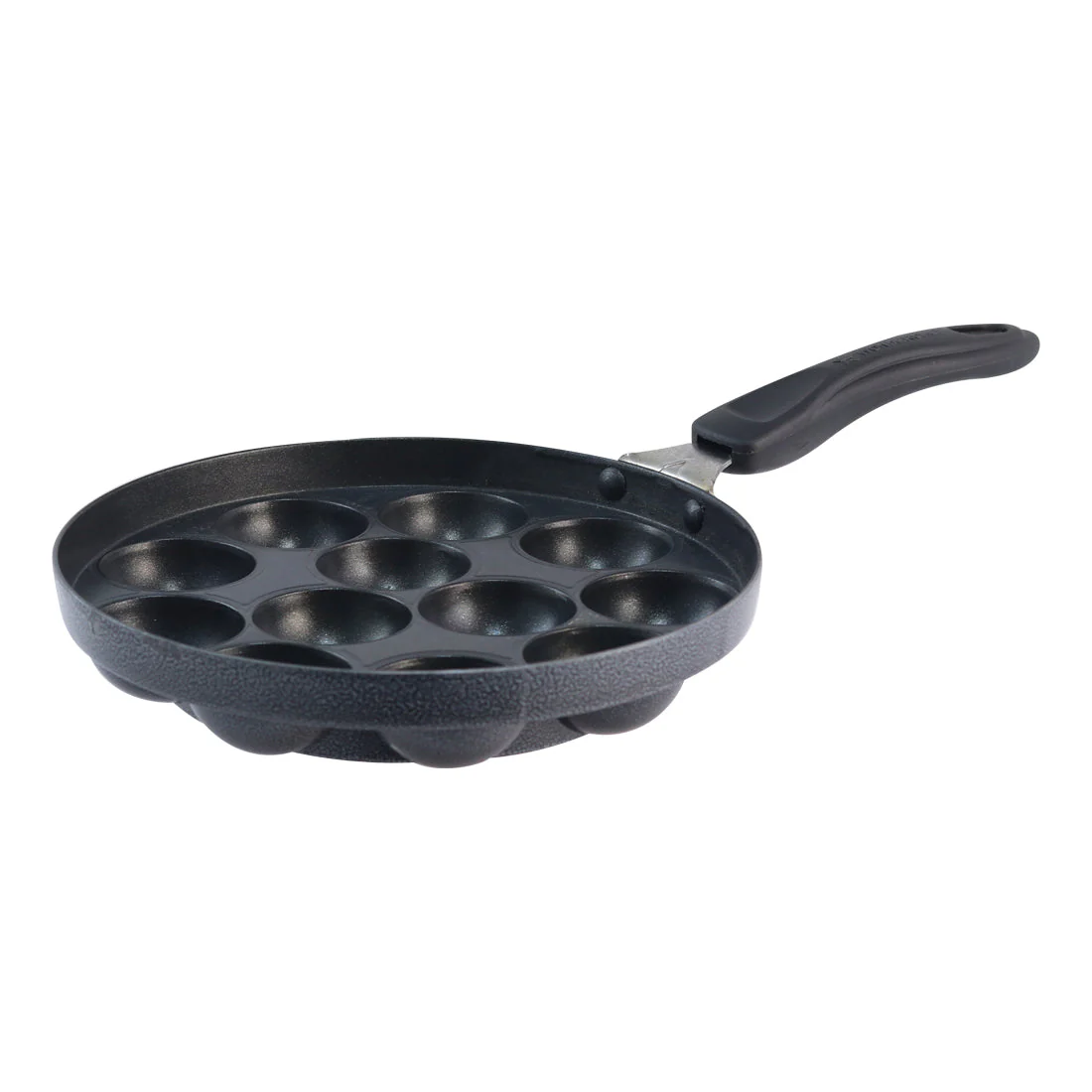 Non-Stick Appa Kara Cookware with 12 cavities | Appam PatraPaniyarakkal | Paniyaram | Appam Pan | Pan Cake Maker | Ponganal Maker | Kuzhi Paniyaram | Paddu Tawa | Cool Touch Bakelite Handle | Pure Grade Aluminium | PFOA Free | 1 Year Warranty | Black - Image 8