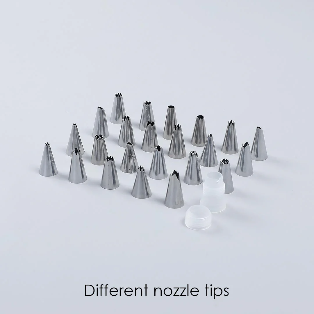 Ambrosia Stainless Steel Cake Decorator Nozzle- 24Pc - Image 2
