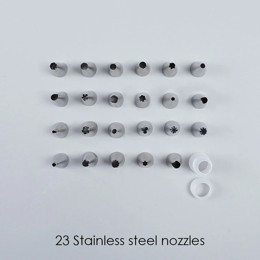 Ambrosia Stainless Steel Cake Decorator Nozzle- 24Pc - Image 3
