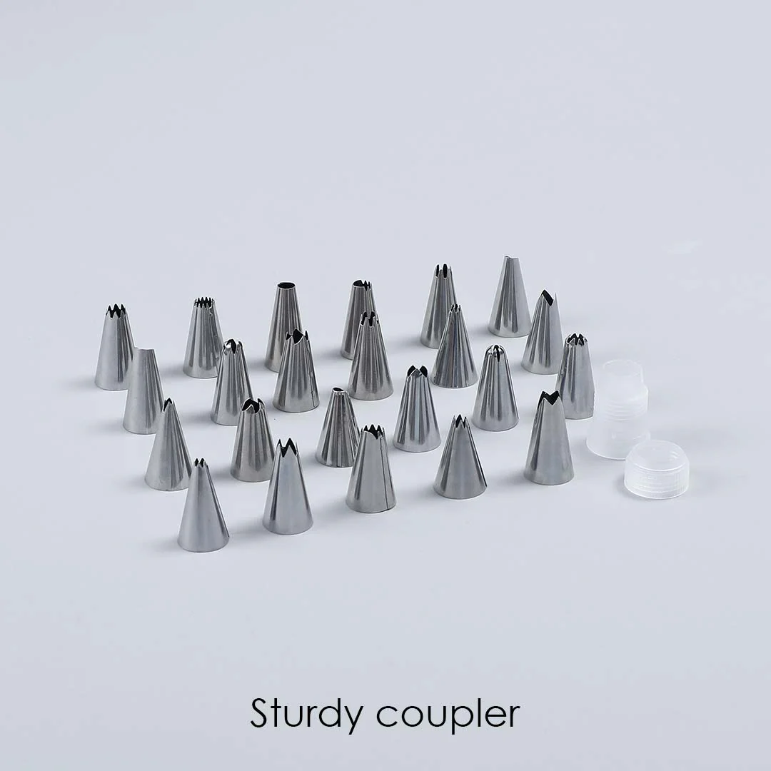 Ambrosia Stainless Steel Cake Decorator Nozzle- 24Pc - Image 6