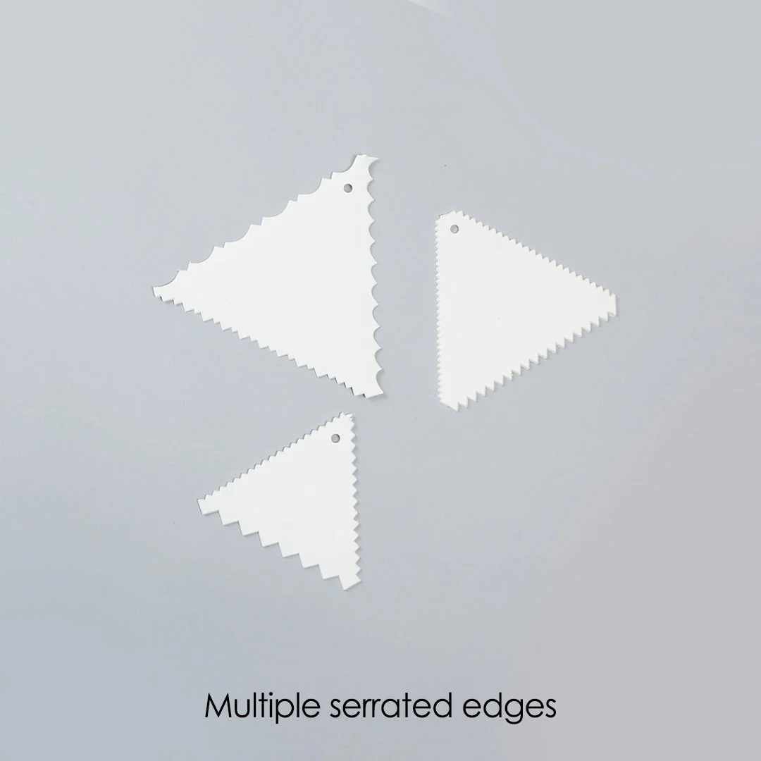Ambrosia Cake Scrapers (3-in-1) - White - Image 2