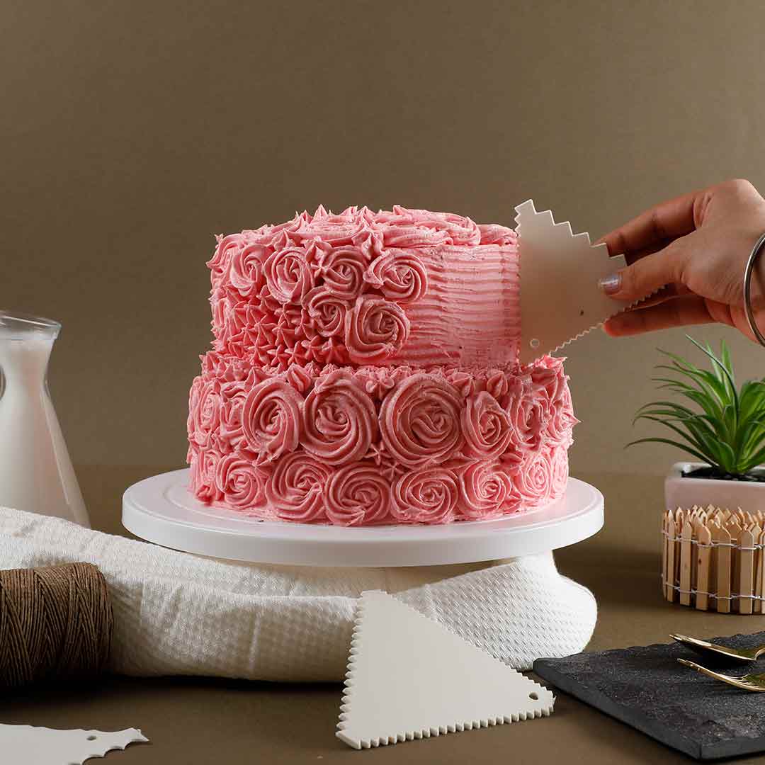 Ambrosia Cake Scrapers (3-in-1) - White - Image 4
