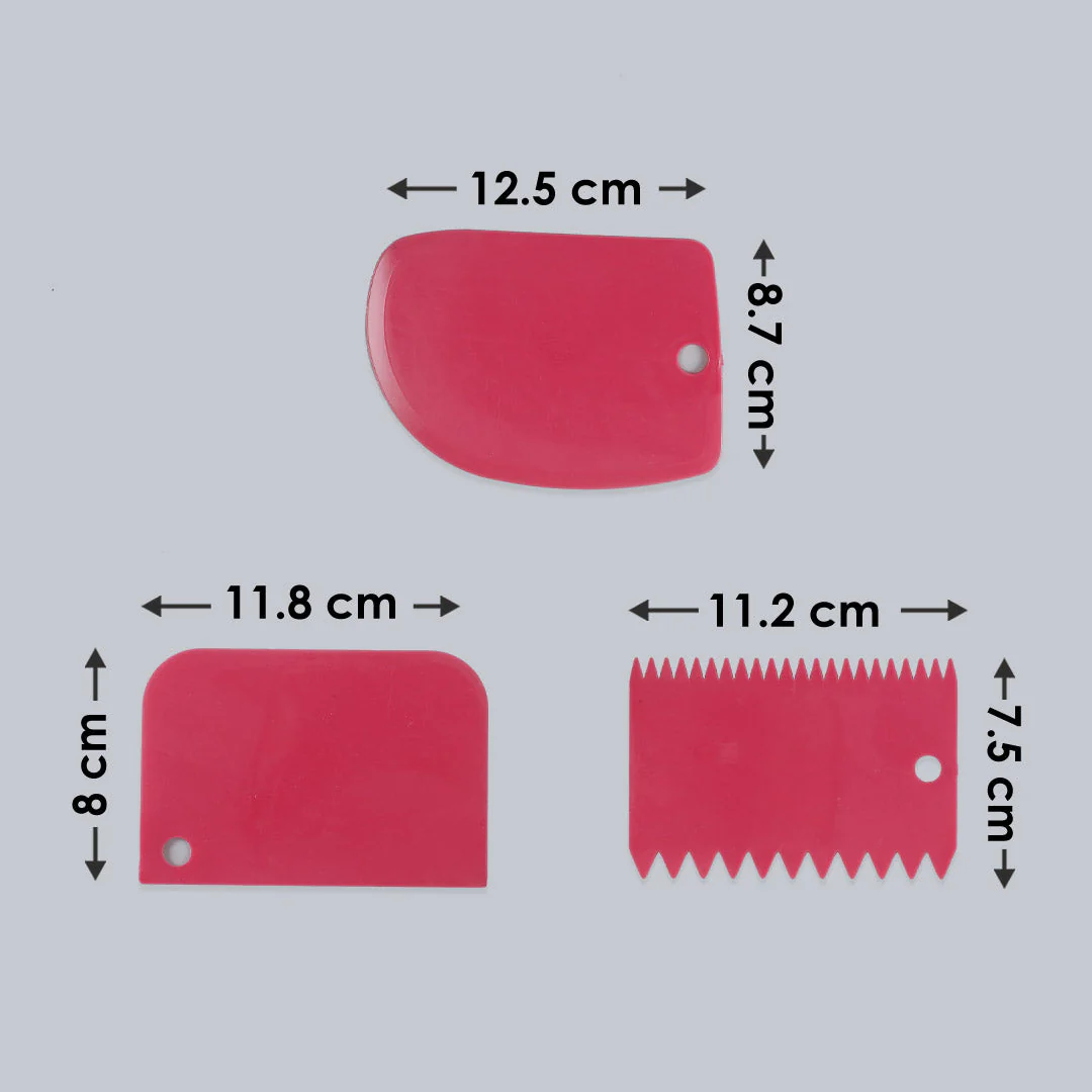 Ambrosia Cake Scrapers (3-in-1)- Pink - Image 3