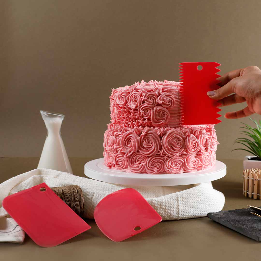 Ambrosia Cake Scrapers (3-in-1)- Pink - Image 5