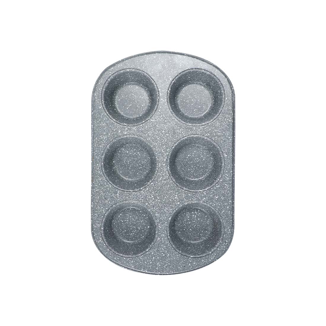 Ambrosia 6 Cup Metal Round Muffin Pan, Cupcake Tray, Baking Mould Tray, Non-Stick Bakeware Reusable Tray Pan - Image 3