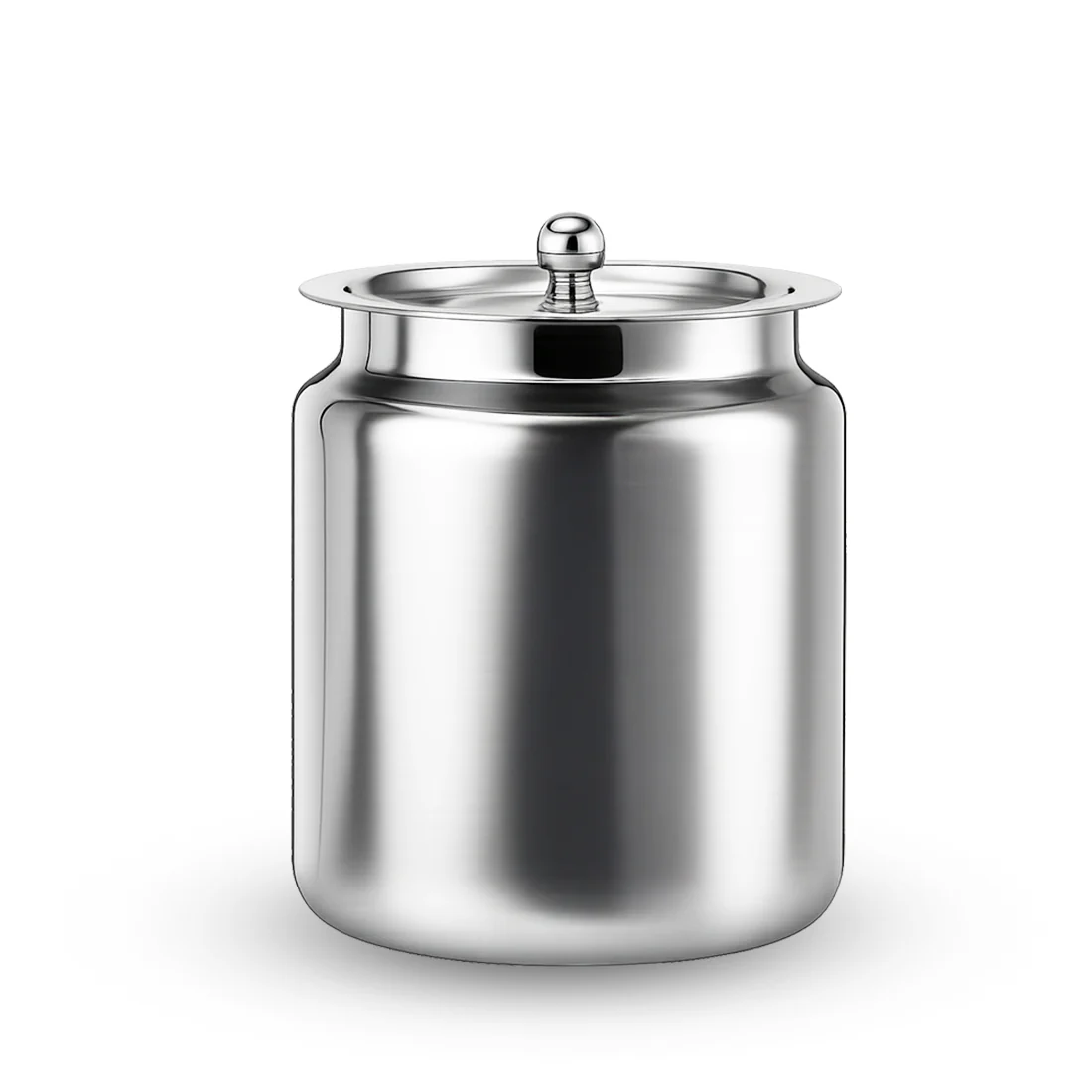 Ambrosia Premium Stainless-steel Ghee Pot with Lid, 1 L, Tight SS Lid, Rust-resistant & Durable Material, Ghee Storage for Kitchen, Multi-purpose Use, Silver, 1-Yr Warranty