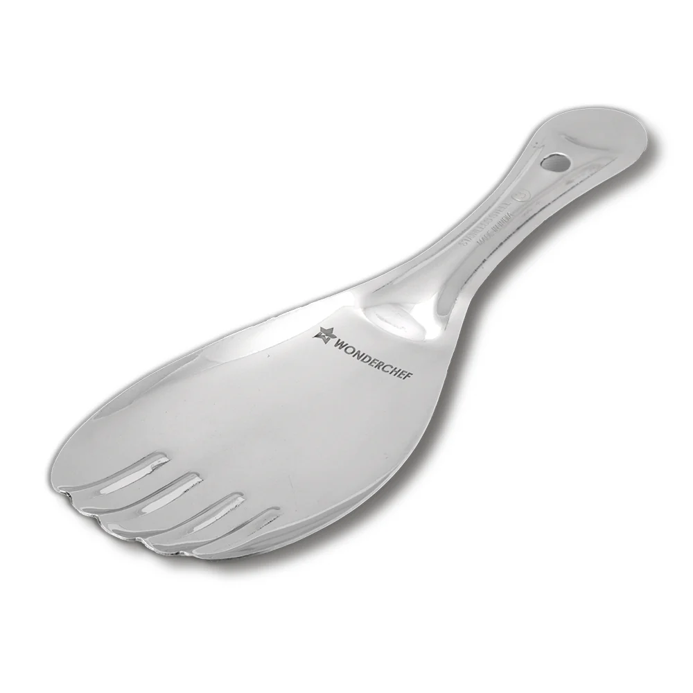 Ambrosia Rice Serving Spoon/Spatula | Food-grade Stainless-steel | Comfortable Grip | Wide and Deep Spill-free Bowl | Multipurpose Kitchen Tool | Dishwasher Safe | 1-Year Warranty