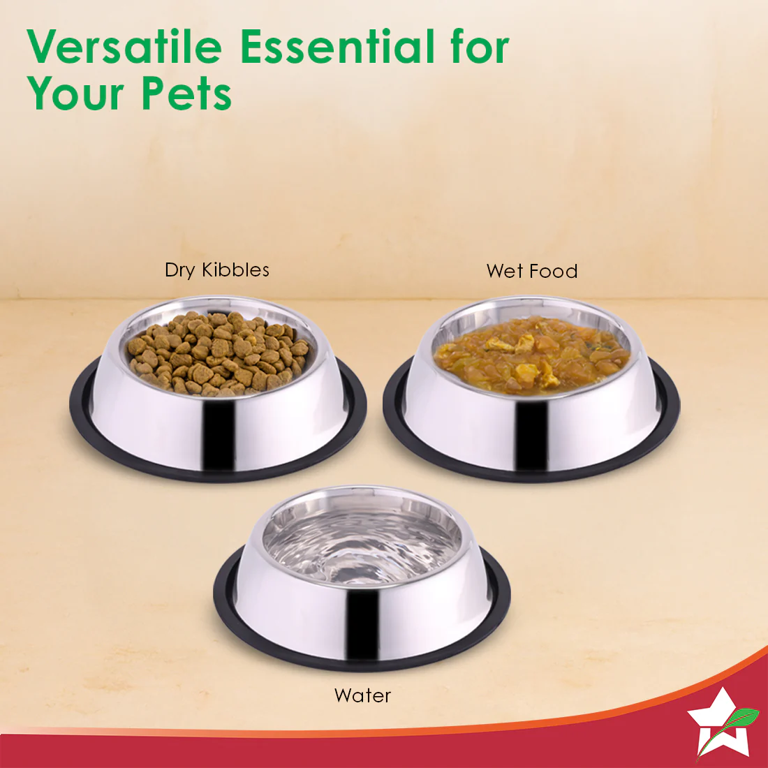Ambrosia Stainless-steel Pet Bowl, Feeding Bowl for Dogs Cats Rabbits Puppies, 700 ml, Anti-skid, Mess-free Eating, Scratch-resistant, Non-porous, Light-weight, Silver, 1-Yr Warranty - Image 5