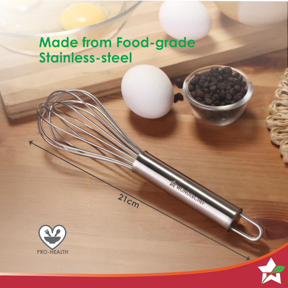 Ambrosia Whisk | Food-grade Stainless-steel | Comfortable Handle | Multi-purpose Kitchen Tool – For Blending, Whisking, Egg Beating, Stirring, Baking | Compact Design |1-Year Warranty - Image 5