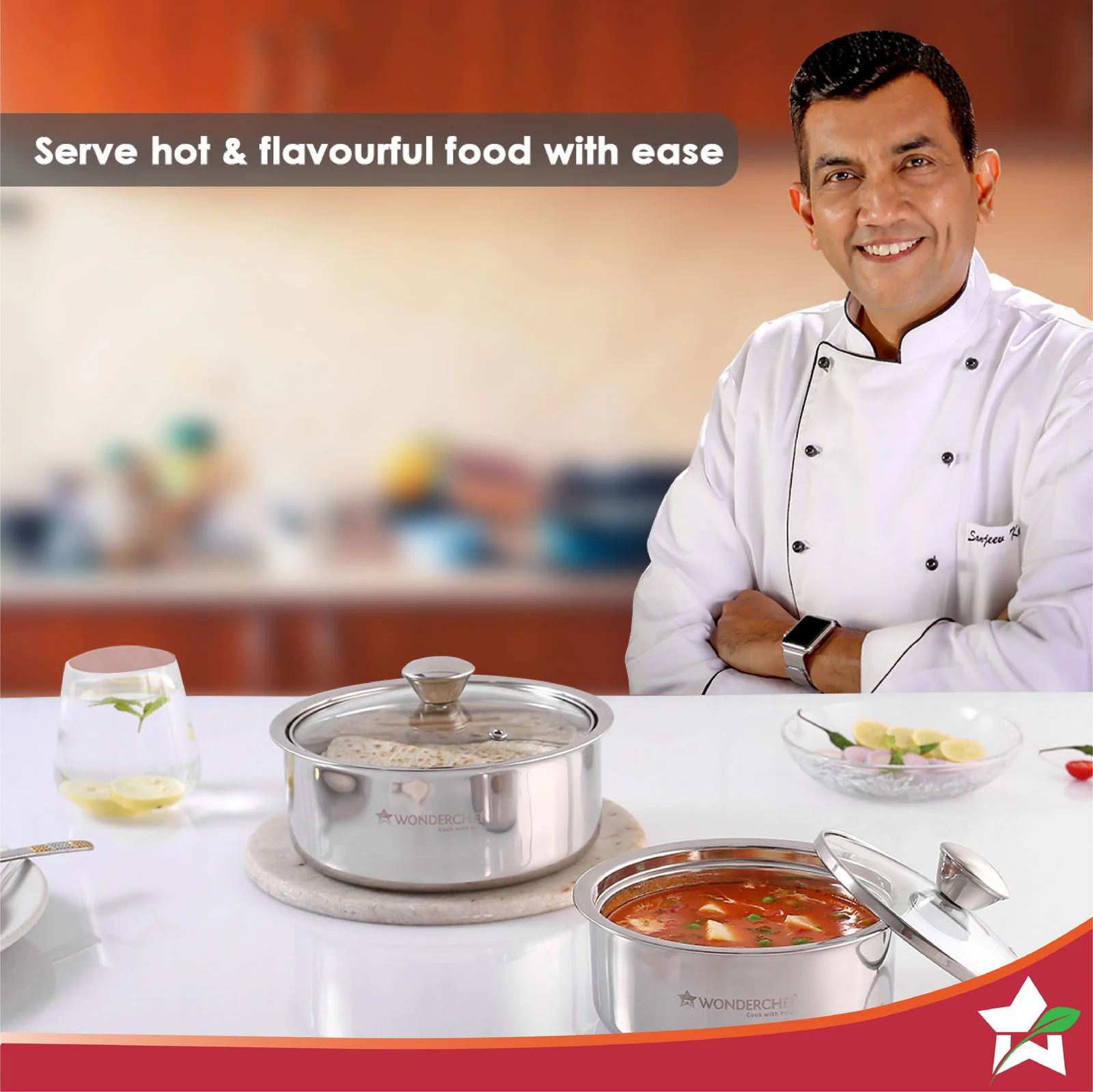 Wonderchef Austin Serving Casserole with Lid Set of 2pc - Image 2