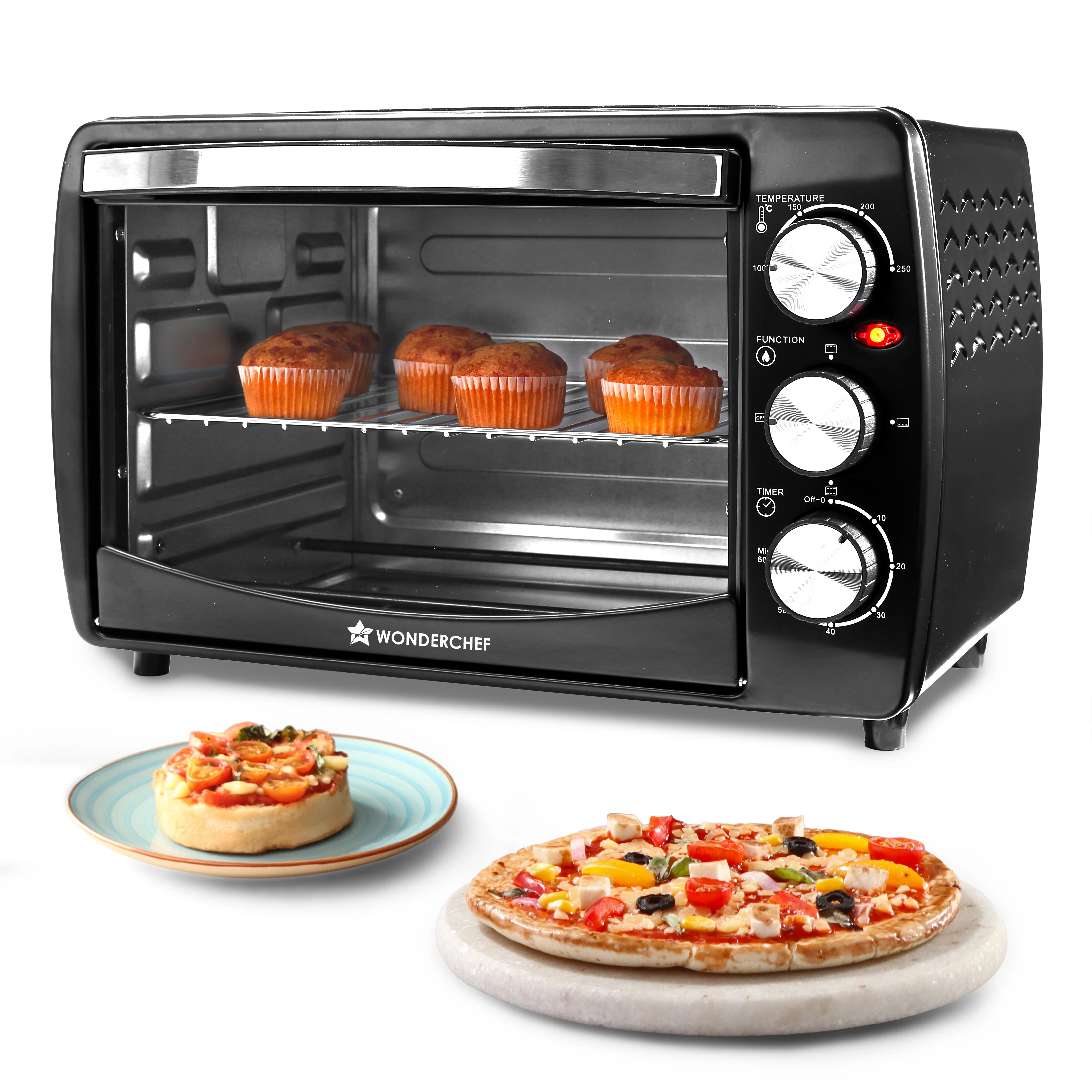 Oven-Lover’s Baking Kit | Oven Toaster Griller (OTG) 19 L, Ambrosia Stainless Steel Hand Whisker Medium, Platinum Silicone Daisy Cake Moulds - Image 2