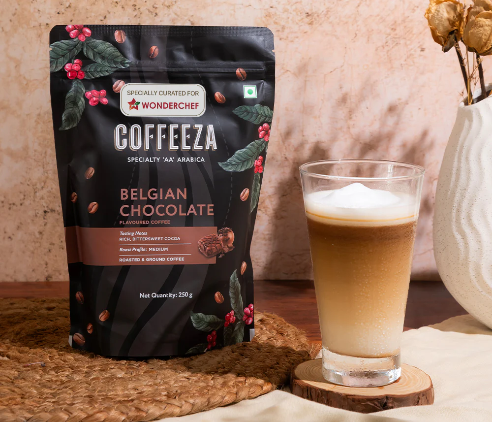Coffeeza Belgian Chocolate 100% Arabica Flavoured Ground Coffee