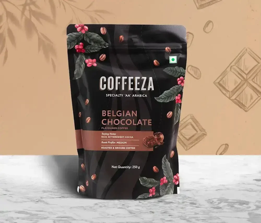 Coffeeza Belgian Chocolate 100% Arabica Flavoured Ground Coffee - Image 4