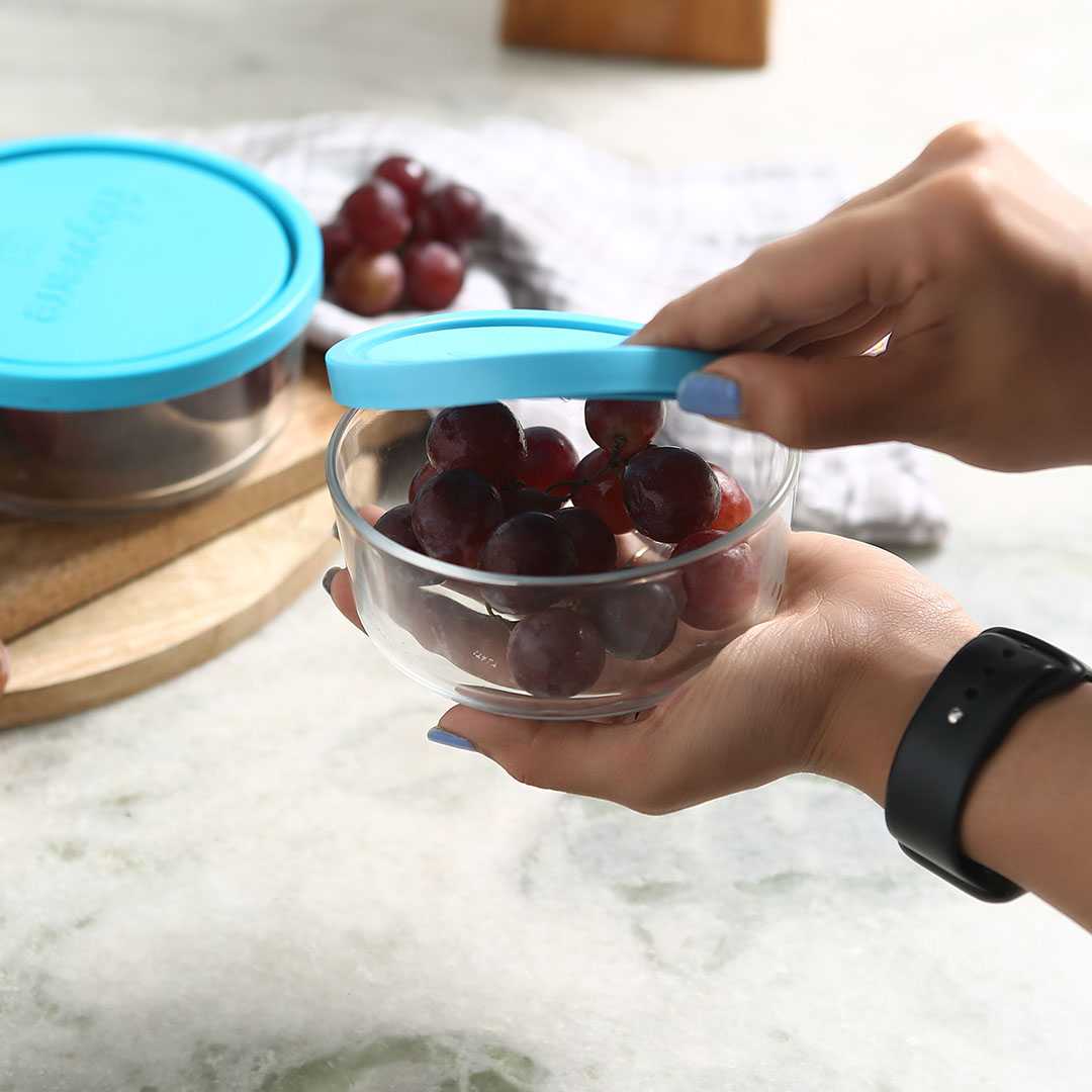 Bormioli Frigoverre 2 Pcs Round Glass Container - Image 5