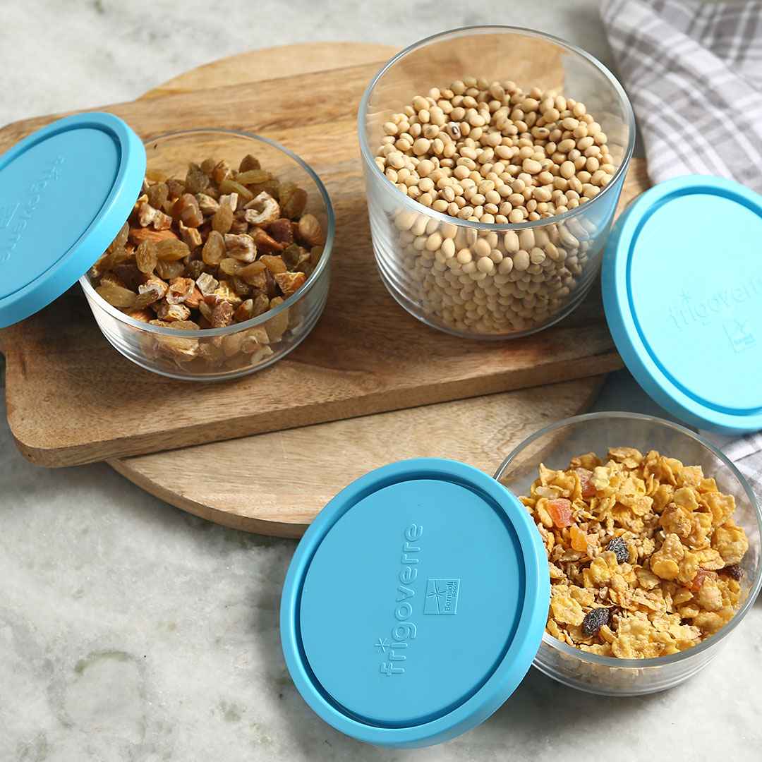 Bormioli Frigoverre 3 Pcs Set Round Glass Container - Image 3