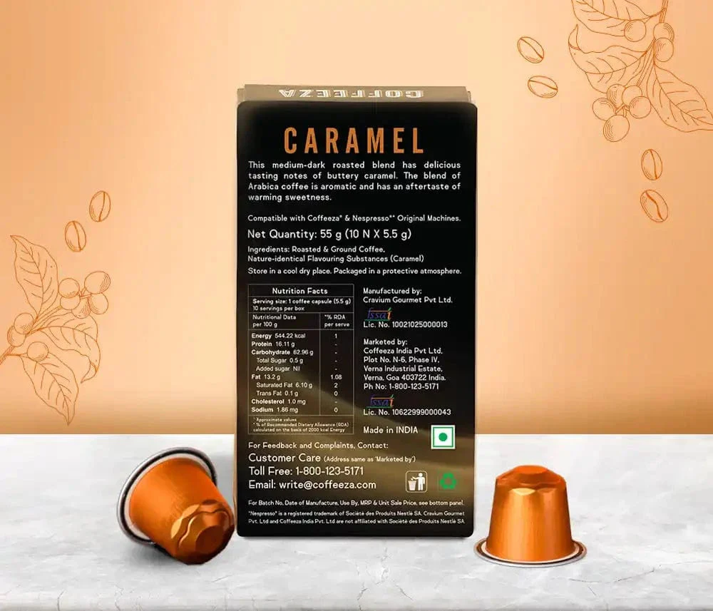 Coffeeza Caramel 100% Arabica Flavoured Aluminium Coffee Capsules - Image 4