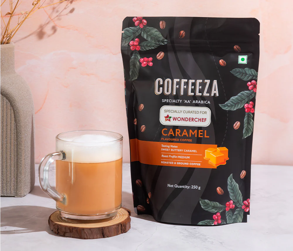 Coffeeza Caramel 100% Arabica Flavoured Ground Coffee