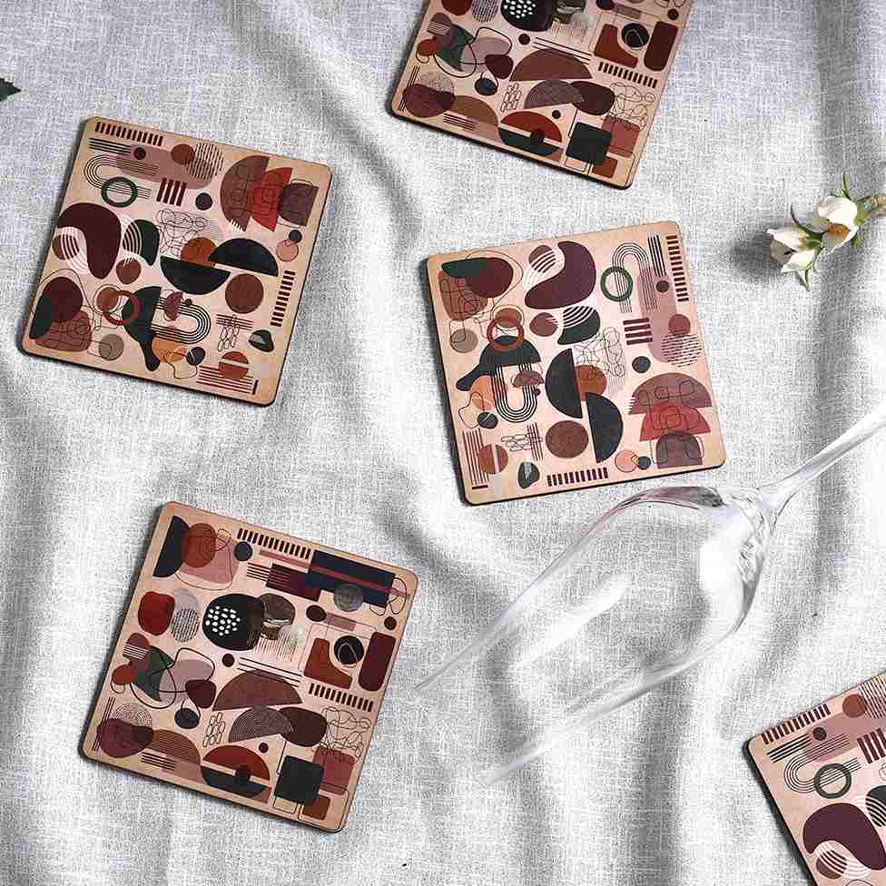 Casablanca Coaster Abstract Pattern - Set of 6 pcs - Image 2