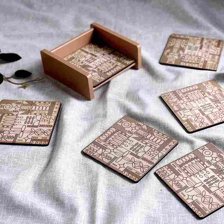 Casablanca Coaster Geometric Pattern - Set of 6 pcs - Image 2