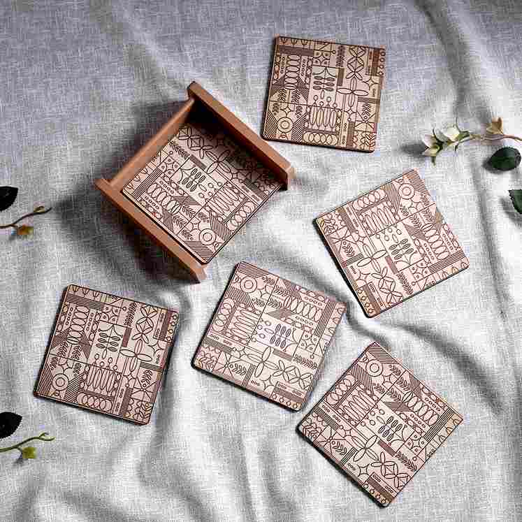 Casablanca Coaster Geometric Pattern - Set of 6 pcs - Image 3