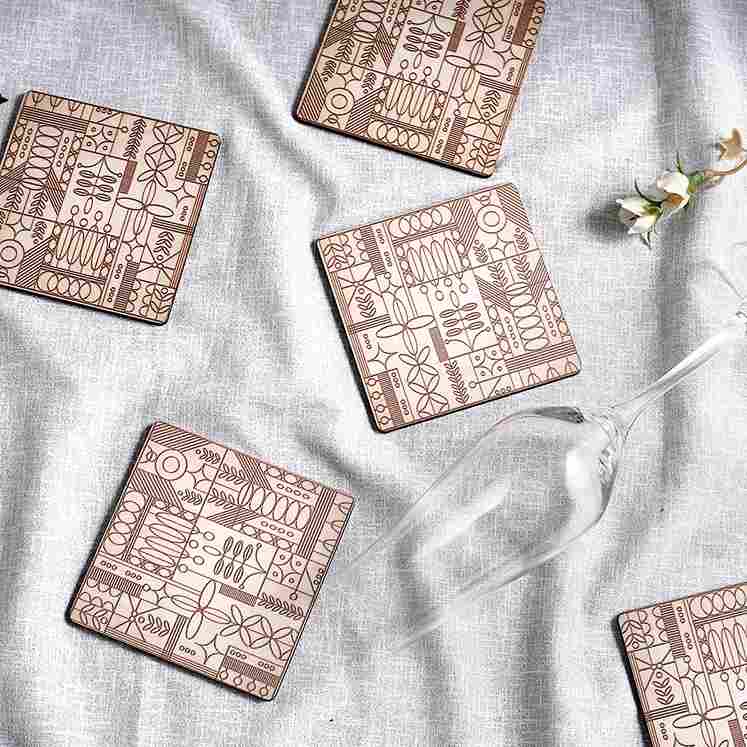 Casablanca Coaster Geometric Pattern - Set of 6 pcs - Image 6