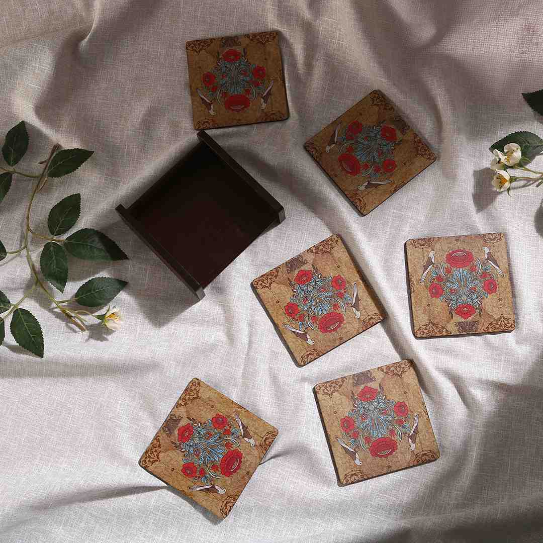 Casablanca Damask Motif Coaster - Set of 6 - Image 3
