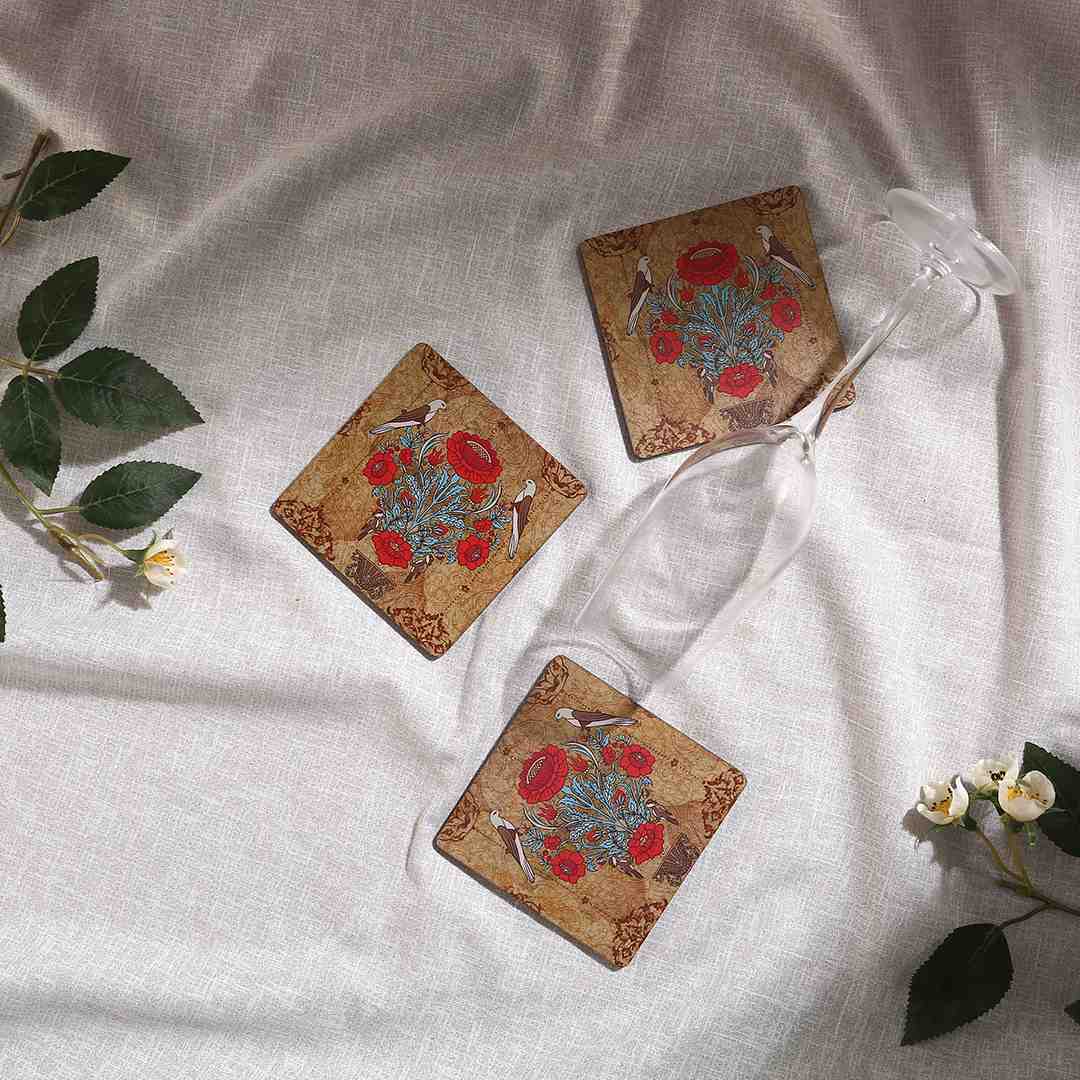 Casablanca Damask Motif Coaster - Set of 6 - Image 4