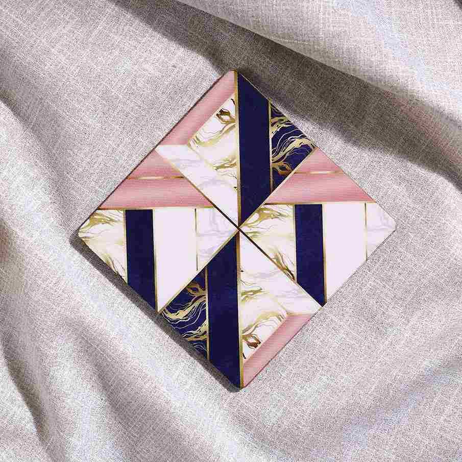 Casablanca Marble Mosaic Coaster - Set of 6 - Image 2