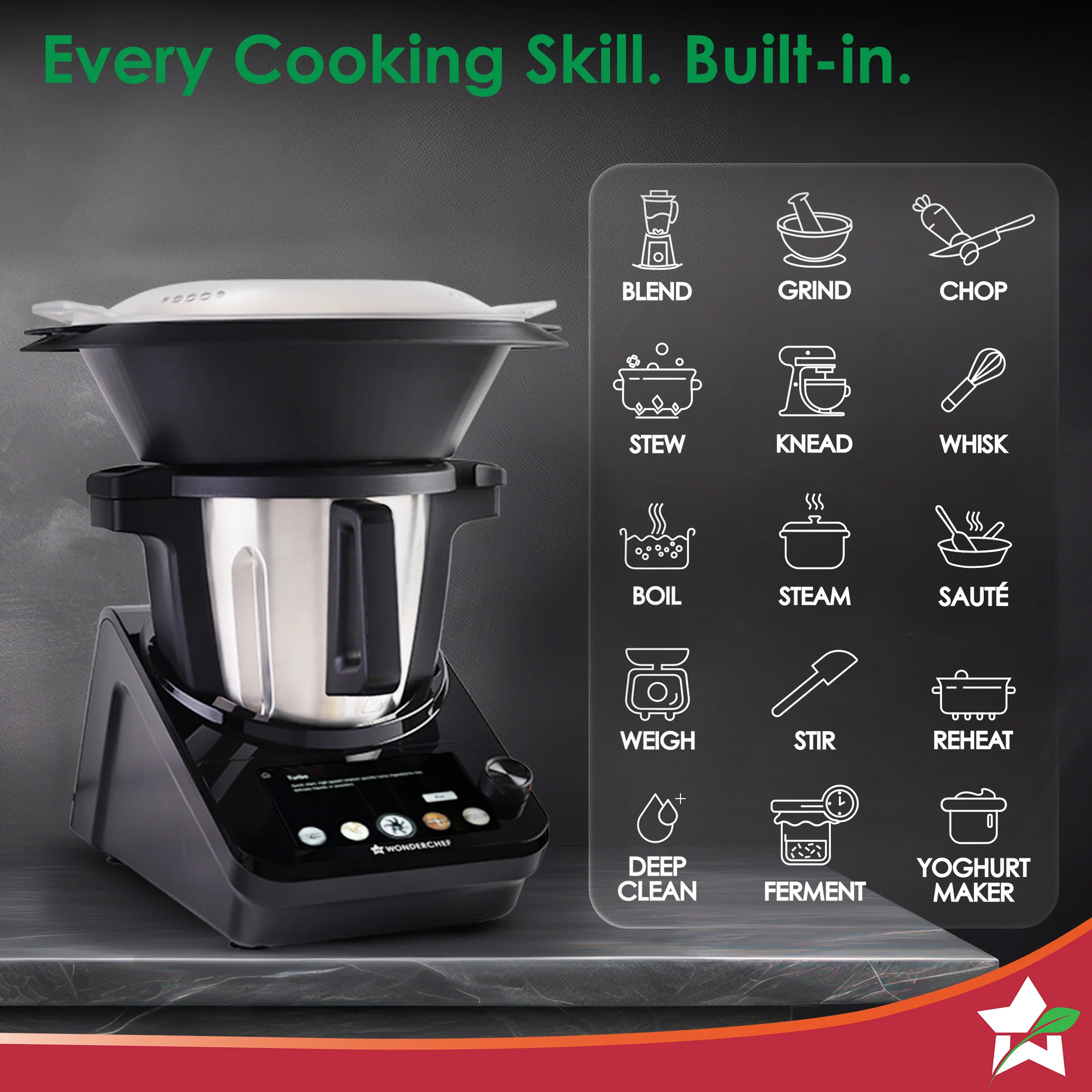 Chef Magic Kitchen Robot, Automatic Cooking Assistant, 500+ Recipes by Chef Sanjeev Kapoor, 15+ Cooking Modes, Create/Edit Recipes, Built-in Weighing Scale, Wi-fi & Phone App, 2-Yr Warranty - Image 9