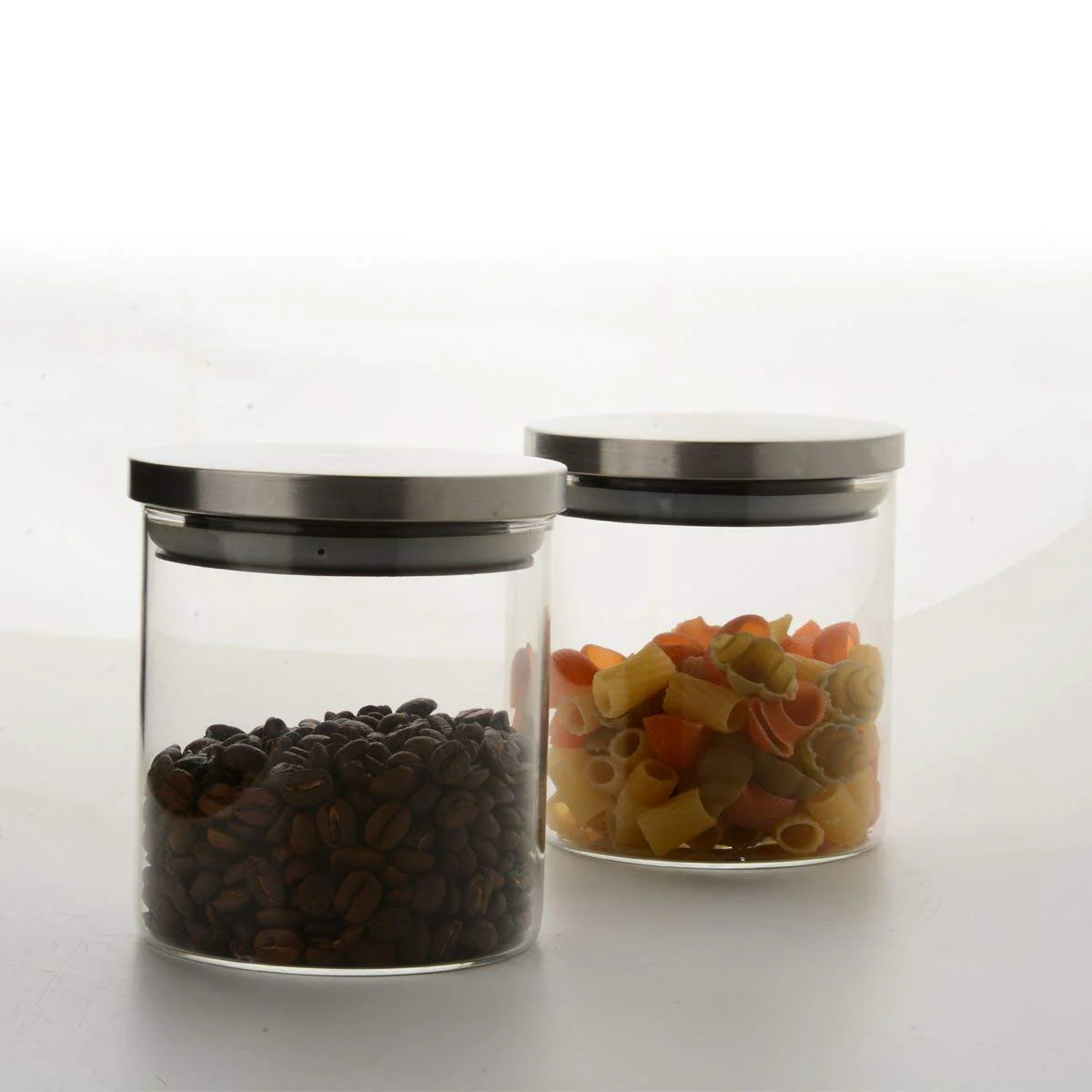 Classic Borosilicate Round Glass Air Tight Jar 700ml - Set of 2 Pcs - Image 2