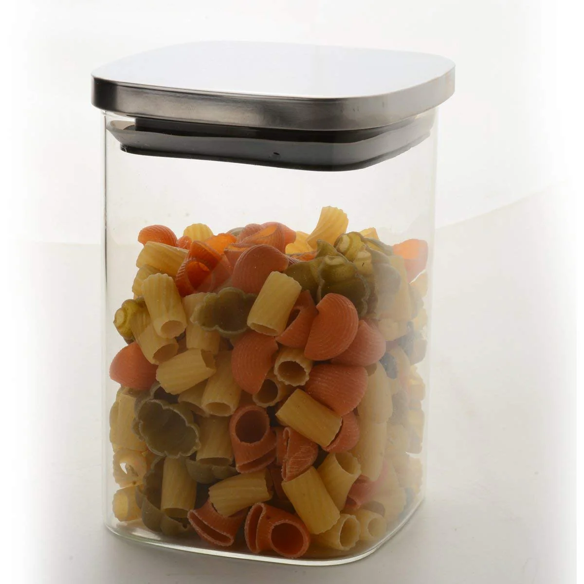 Classic Borosilicate Square Glass Air Tight Jar 1100ml - Image 2