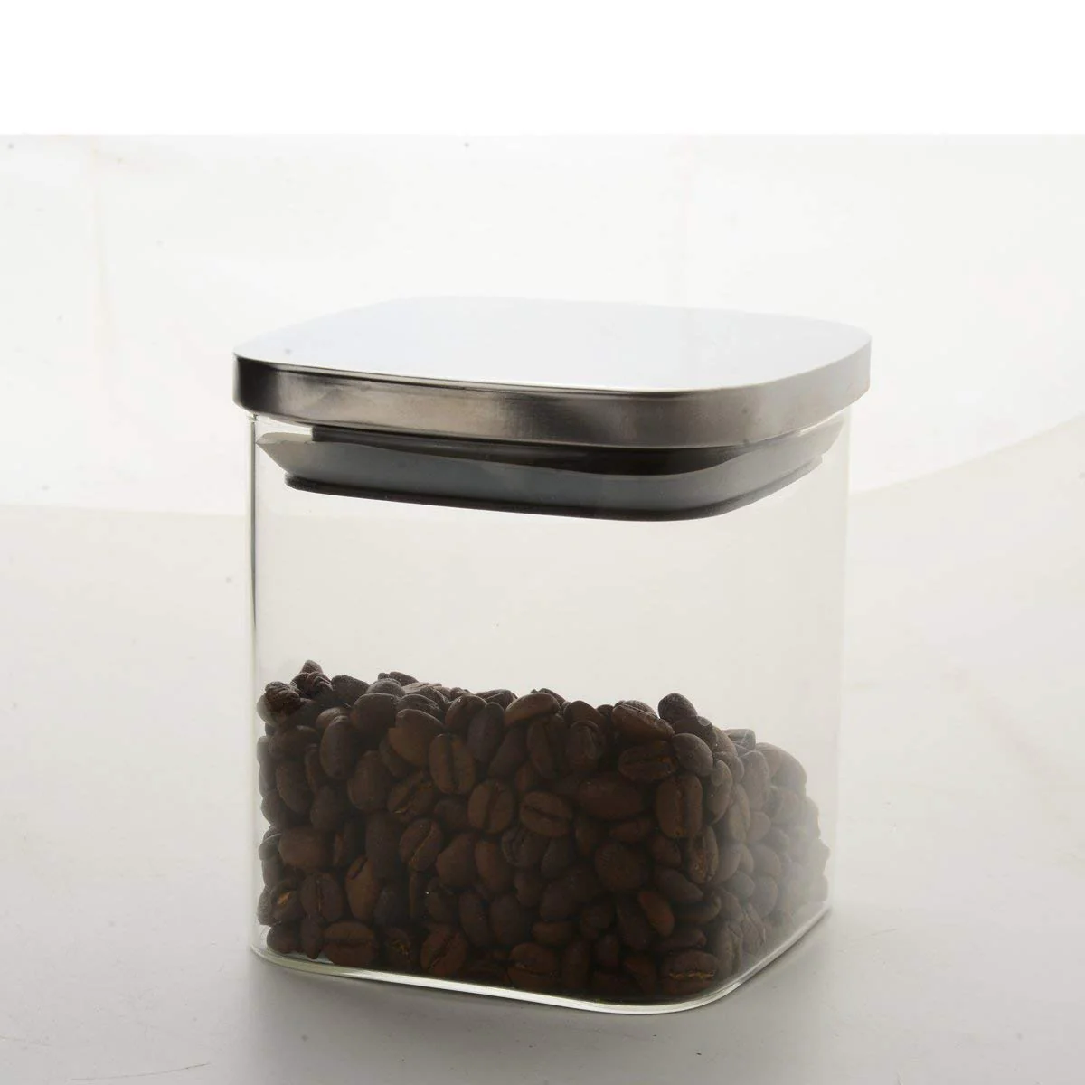 Classic Borosilicate Square Glass Air Tight Jar 700 ml - Image 2