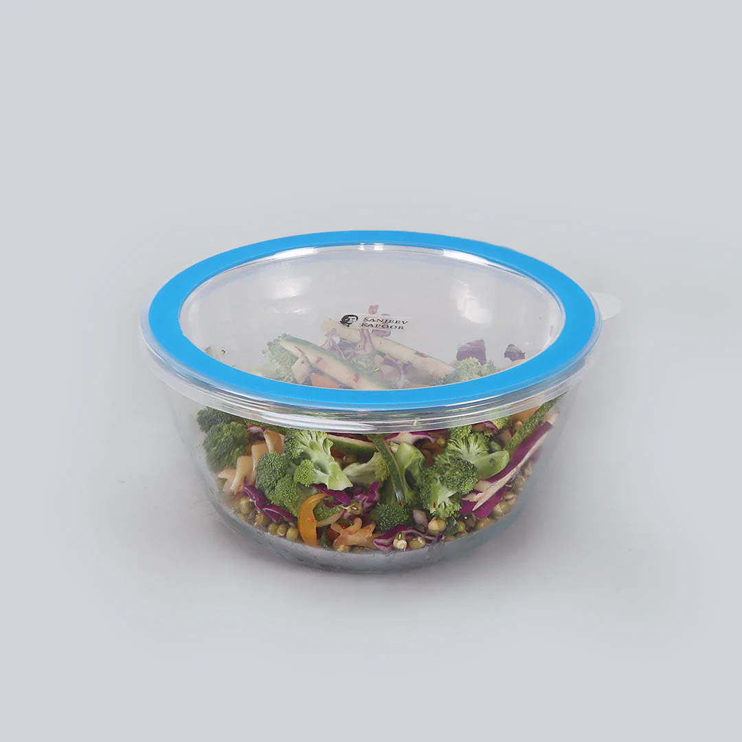 Cocoon Borosilicate Glass Mixing Bowl With Lid 1600ml - Image 2