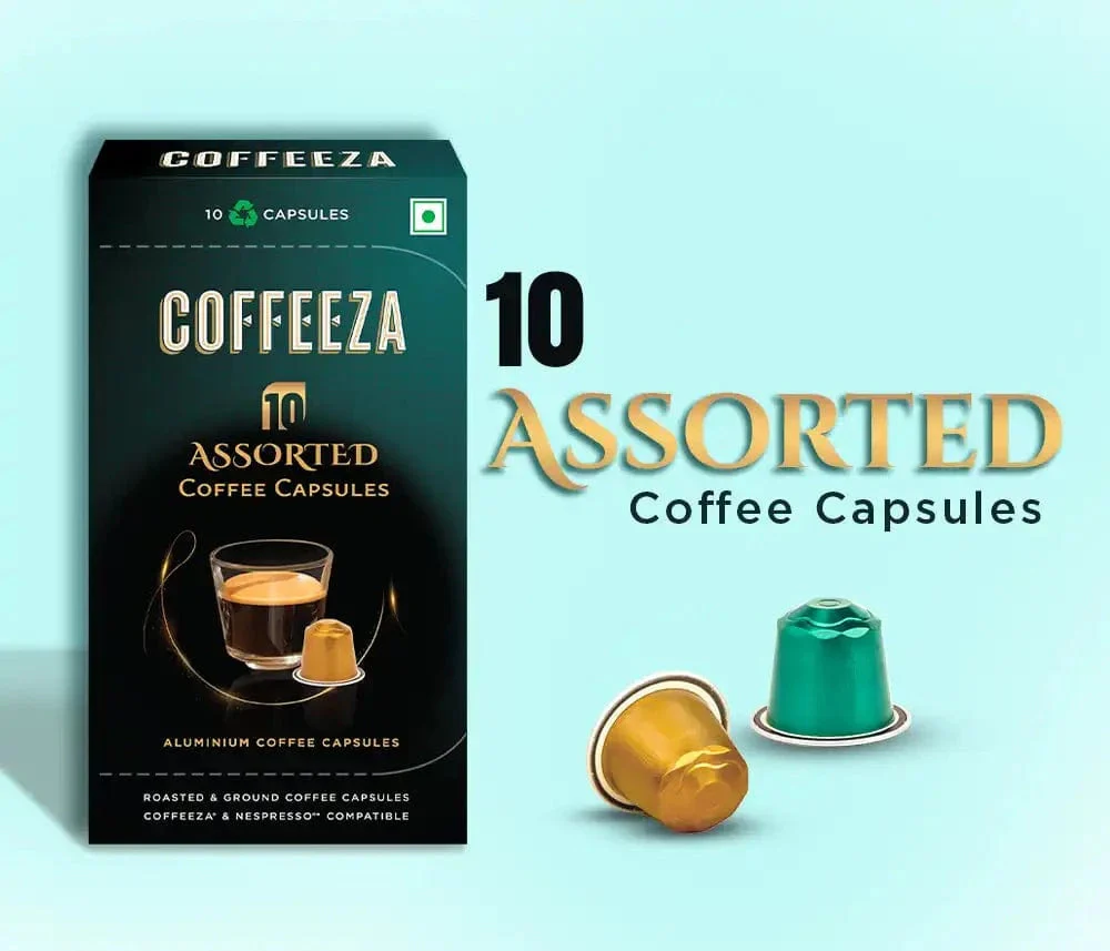 Coffeeza Assorted Box of 10 Coffee Capsules – Classico, Intenso, Cremoso, Forte, and Mysore Nuggets - Image 4