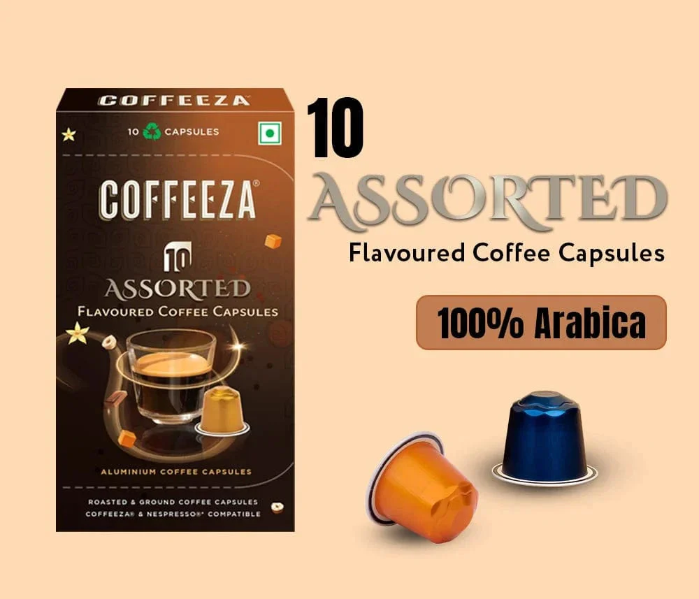 Coffeeza Flavoured Assorted Box of 10 Coffee Capsules – Hazelnut, Caramel, Belgian Chocolate, and Vanilla - Image 3