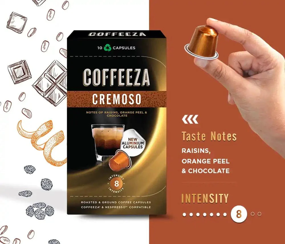 Coffeeza Cremoso Aluminium Coffee Capsules - Image 2