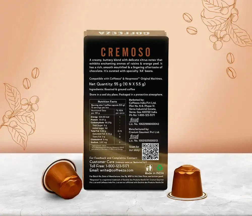 Coffeeza Cremoso Aluminium Coffee Capsules - Image 4
