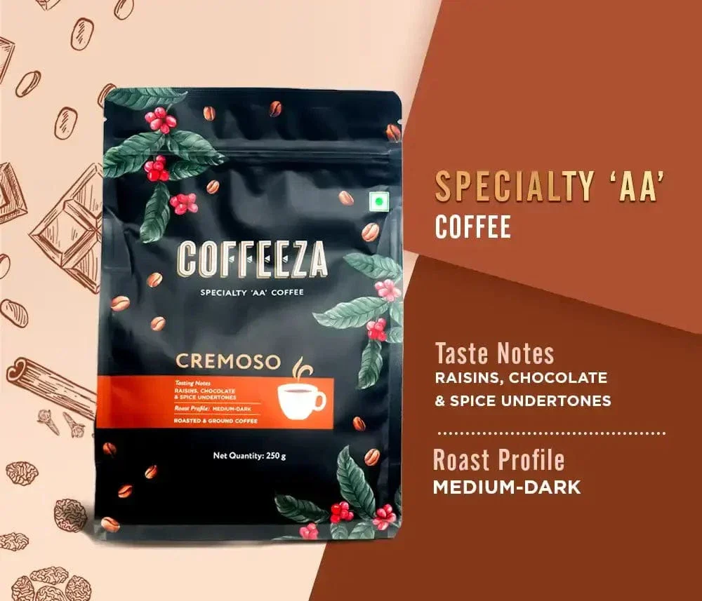 Coffeeza Cremoso Specialty "AA" Ground Coffee - Image 2