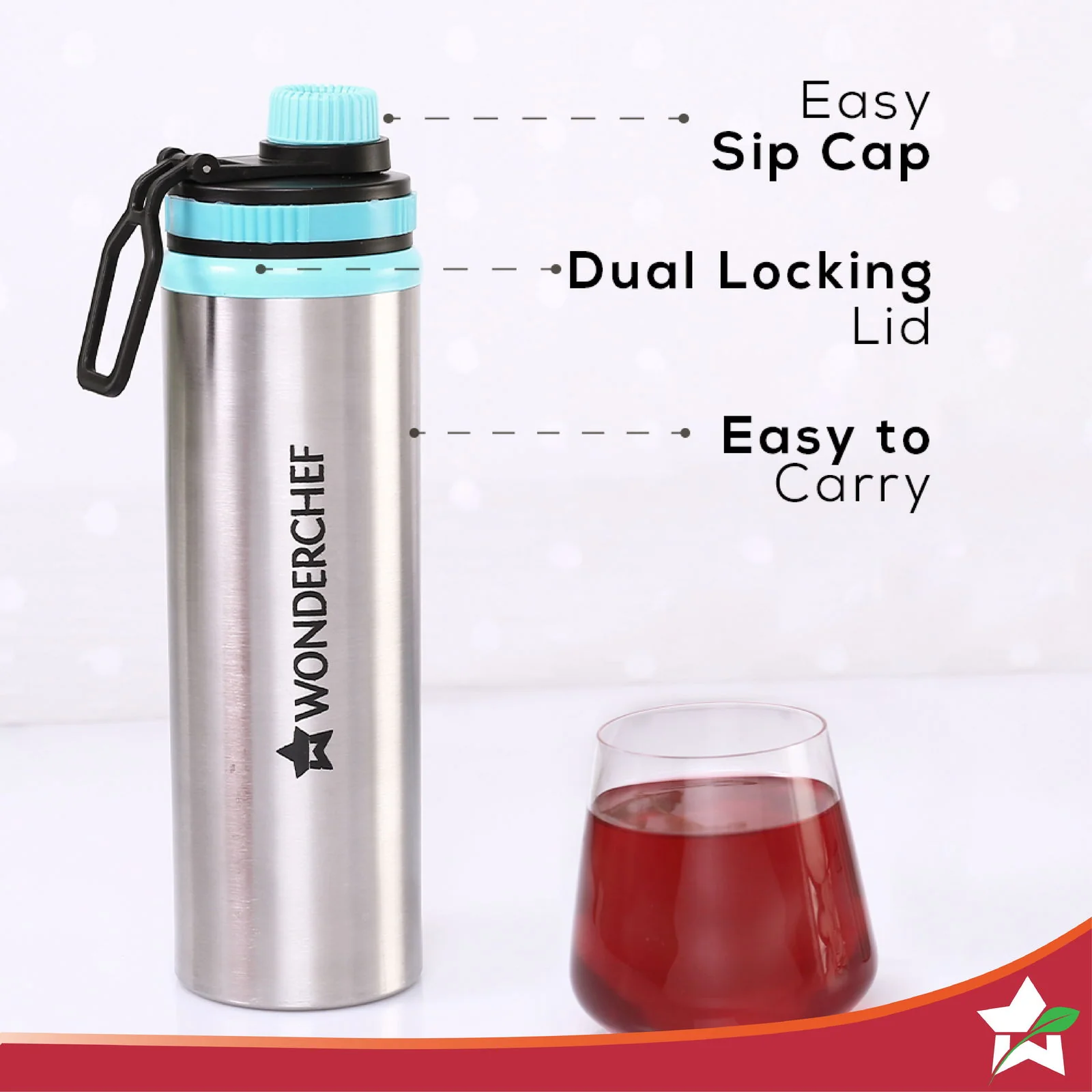 Crescent Kettle 1.8L + Sippy Stainless Steel Bottle, Gift Combo, For Family and Friends, Gift for Diwali and Other Festivals, House Warming - Image 4