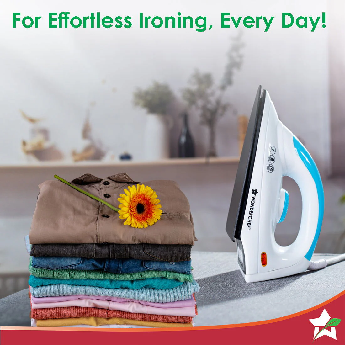 Crescent Kettle + Dry Iron Festive Gift Combo | 1.5L Kettle | Boil Water in 5-7 Mins | BPA-free Stainless Steel | 1000W Swift Dry Iron for Cotton, Linen, Nylon, Silk | Button Groove - Image 4