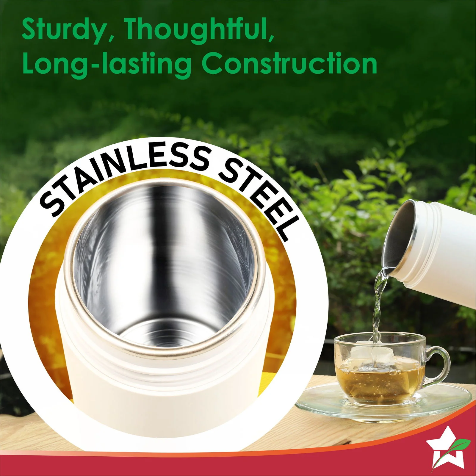 Crescent Travel Kettle | 400ml | Sleek and Compact | Leak-proof | Steam Release System | High-Quality Stainless Steel Interior | LED Indicator | Complete Manual Control - Image 5