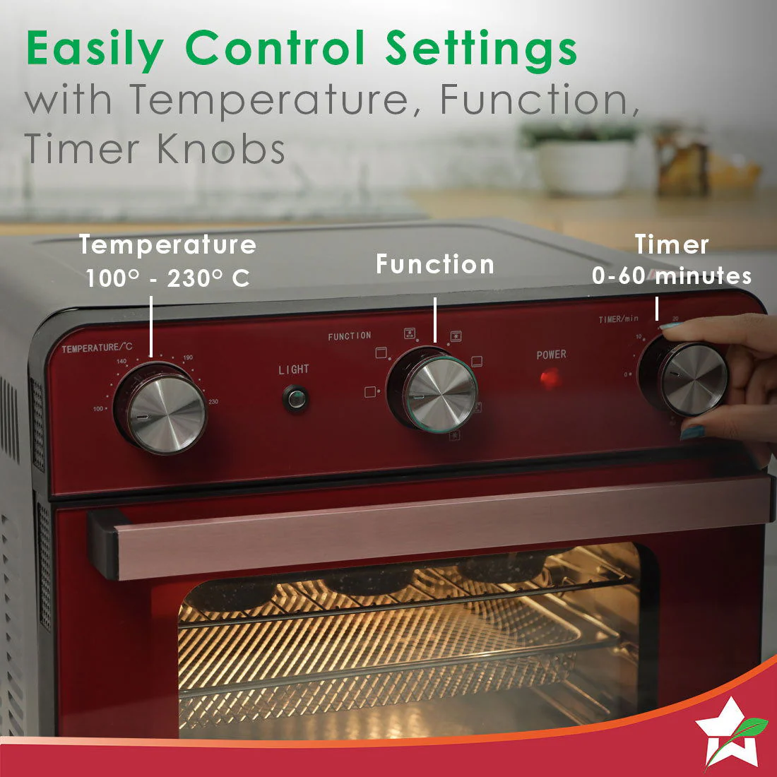 Crimson Edge Air Fryer Oven 23L - Image 3