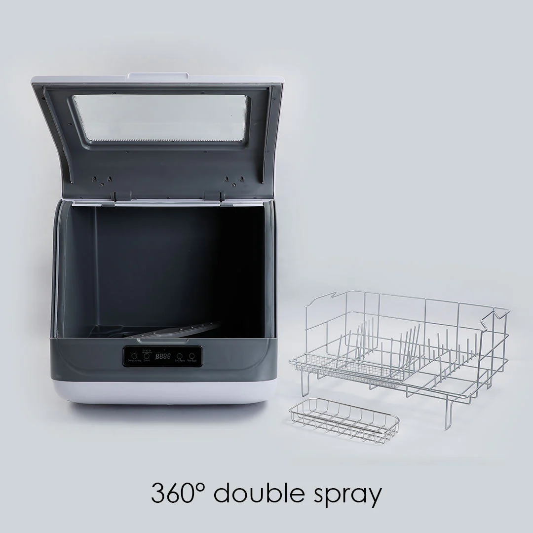 CounterTop Dishwasher, 1250W, 72°C High Temperature Sterilization, 360°Double Spray, Effective Drying System, Portable, 9L - Image 5