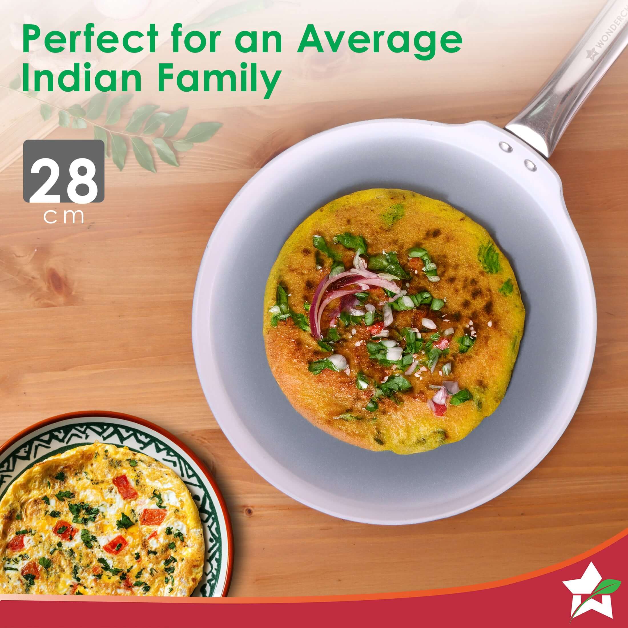 Eco-Glide Ceramic Dosa Tawa 28cm, Non-Toxic, Chemical & PFOA Free, Low Oil Cooking, Scratch-resistant, Stainless-steel Handle, Gas & Induction Compatible, 2-Year Warranty, Grey - Image 6