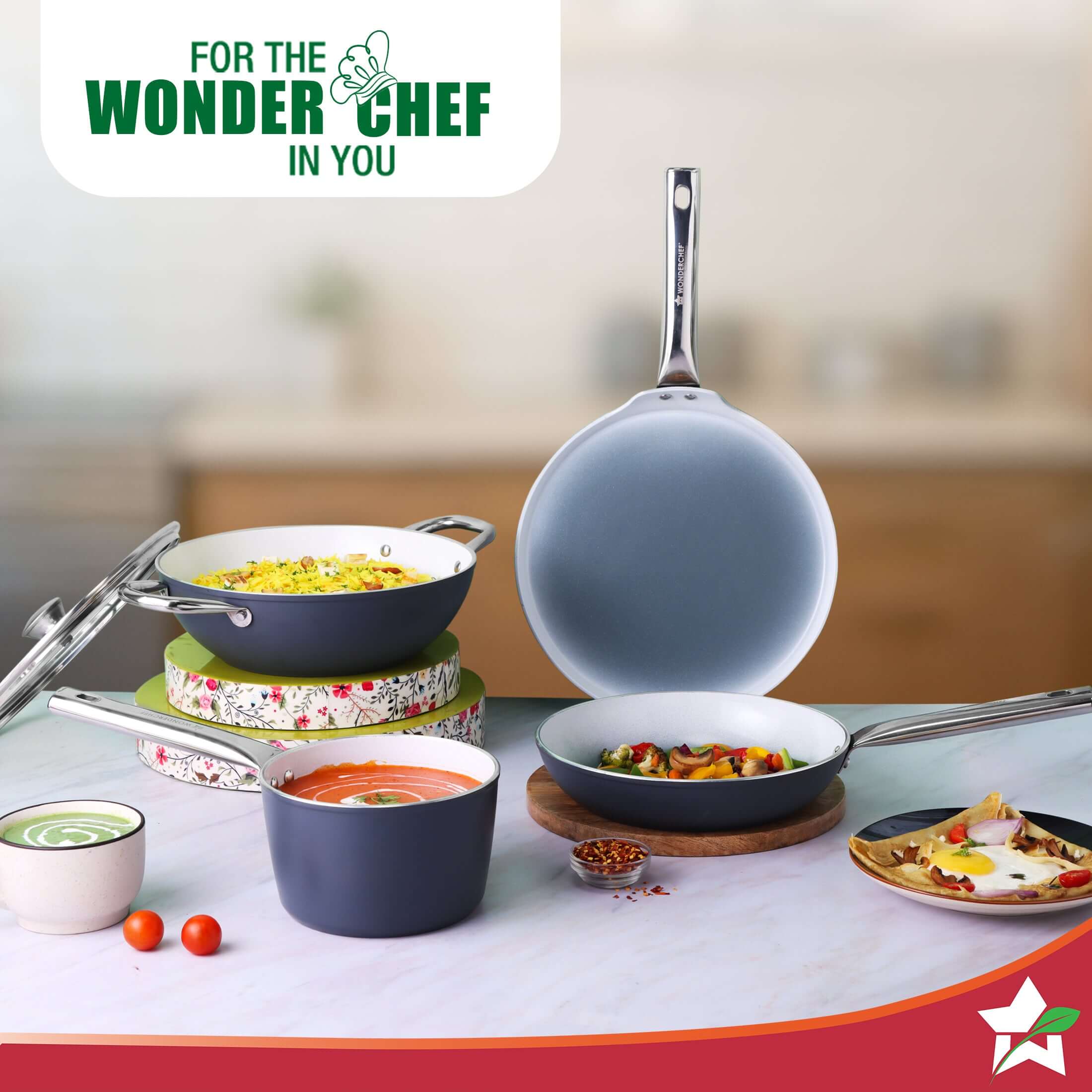Eco-Glide Ceramic Dosa Tawa 28cm, Non-Toxic, Chemical & PFOA Free, Low Oil Cooking, Scratch-resistant, Stainless-steel Handle, Gas & Induction Compatible, 2-Year Warranty, Grey - Image 8