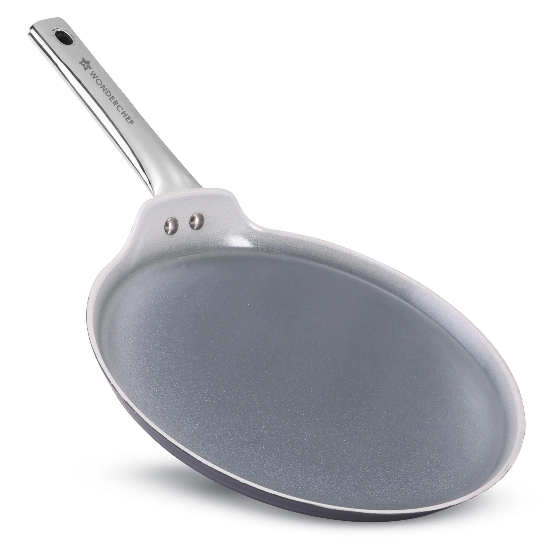 Eco-Glide Ceramic Dosa Tawa 28cm, Non-Toxic, Chemical & PFOA Free, Low Oil Cooking, Scratch-resistant, Stainless-steel Handle, Gas & Induction Compatible, 2-Year Warranty, Grey - Image 9
