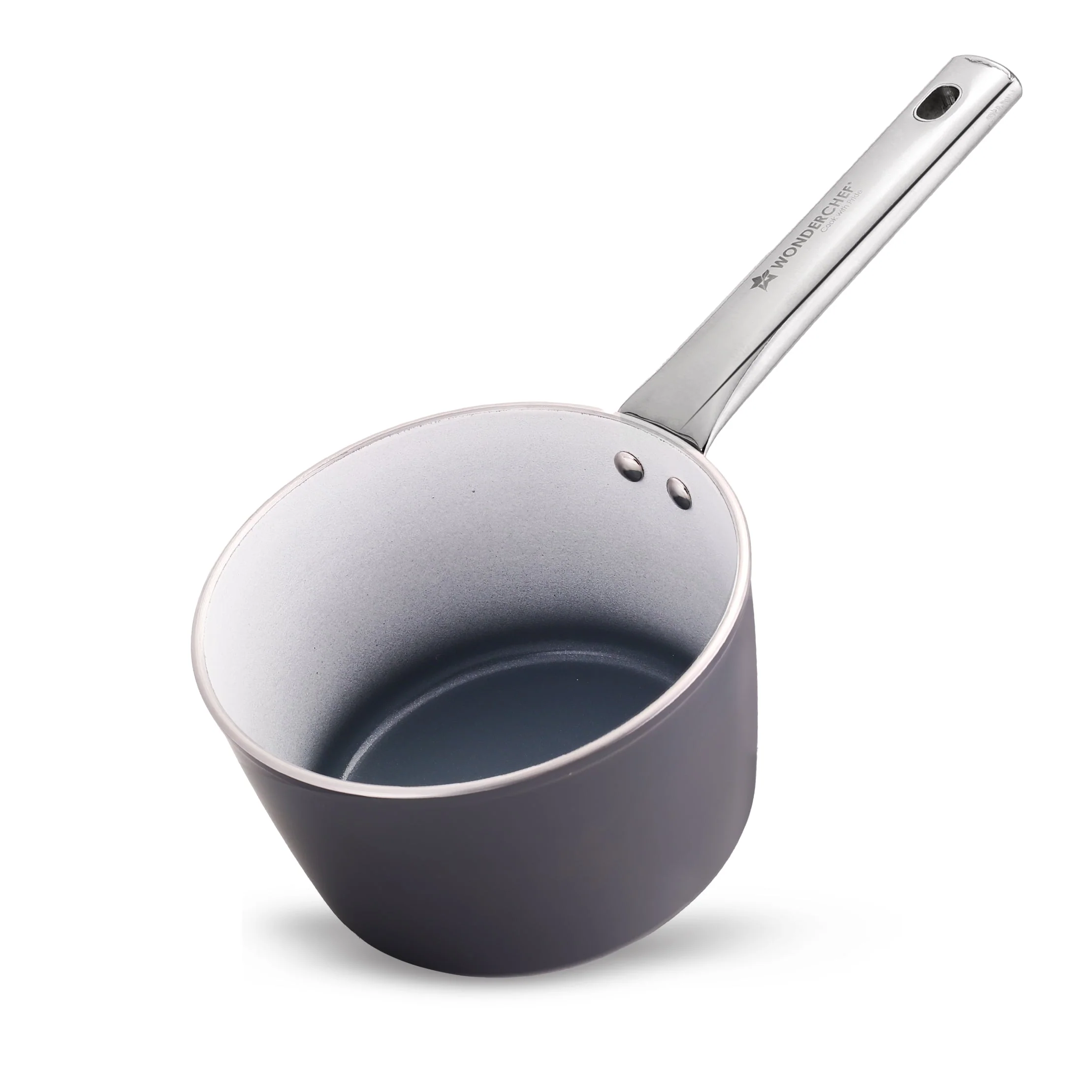 Eco-Glide Ceramic Saucepan 16cm, Non-Toxic, Chemical & PFOA Free, 1.75L capacity, Low Oil Cooking, Scratch-resistant, Stainless-steel Handle, Gas & Induction Compatible, 2-Yr Warranty, Grey - Image 10
