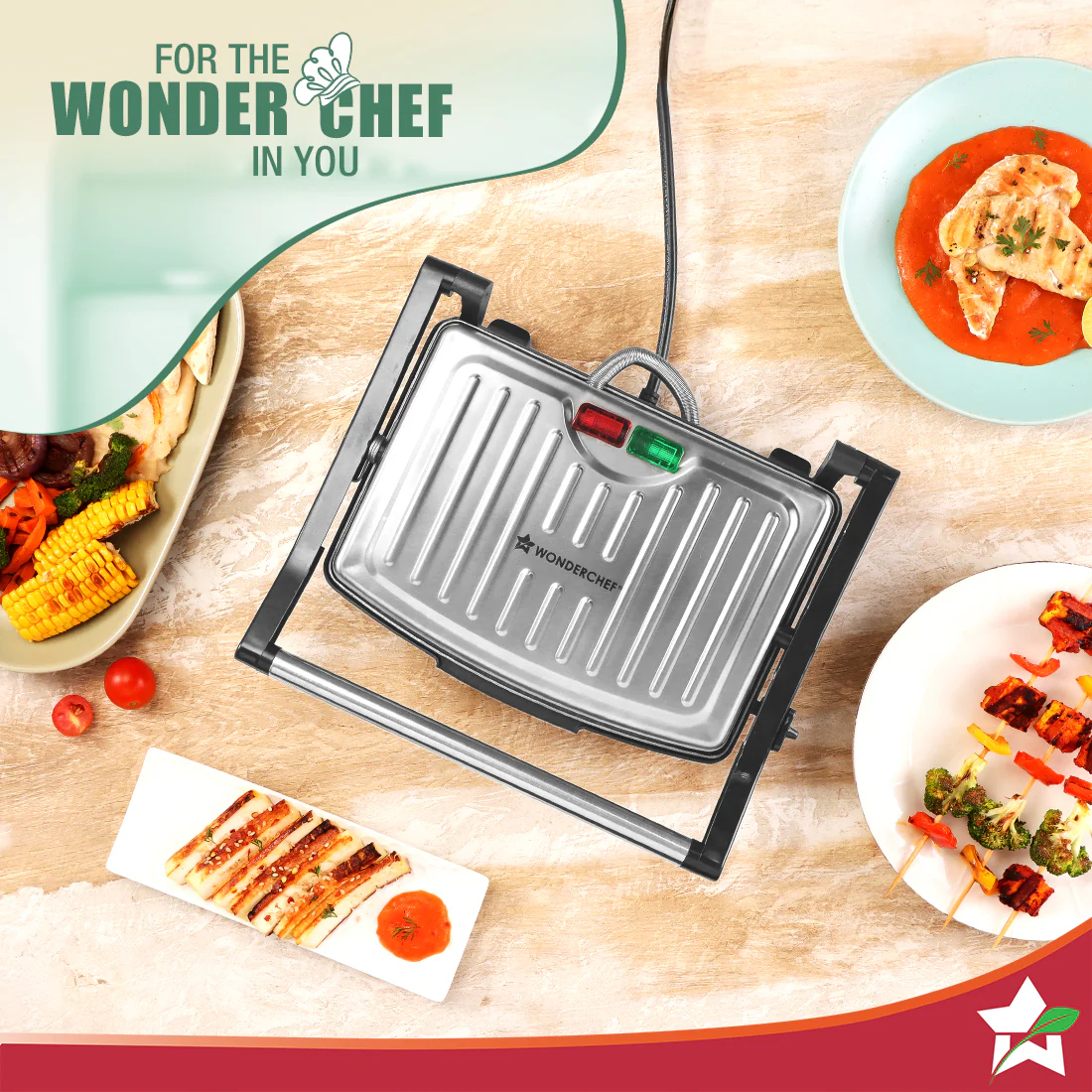 Essenza Contact Grill | 400W | For Thick Sandwiches, Burgers, Patties | Dual-side Heating | Non-stick Grill Plates | Oil Collector Tray | LED Indicator | Compact Design | 1-Year Warranty - Image 7
