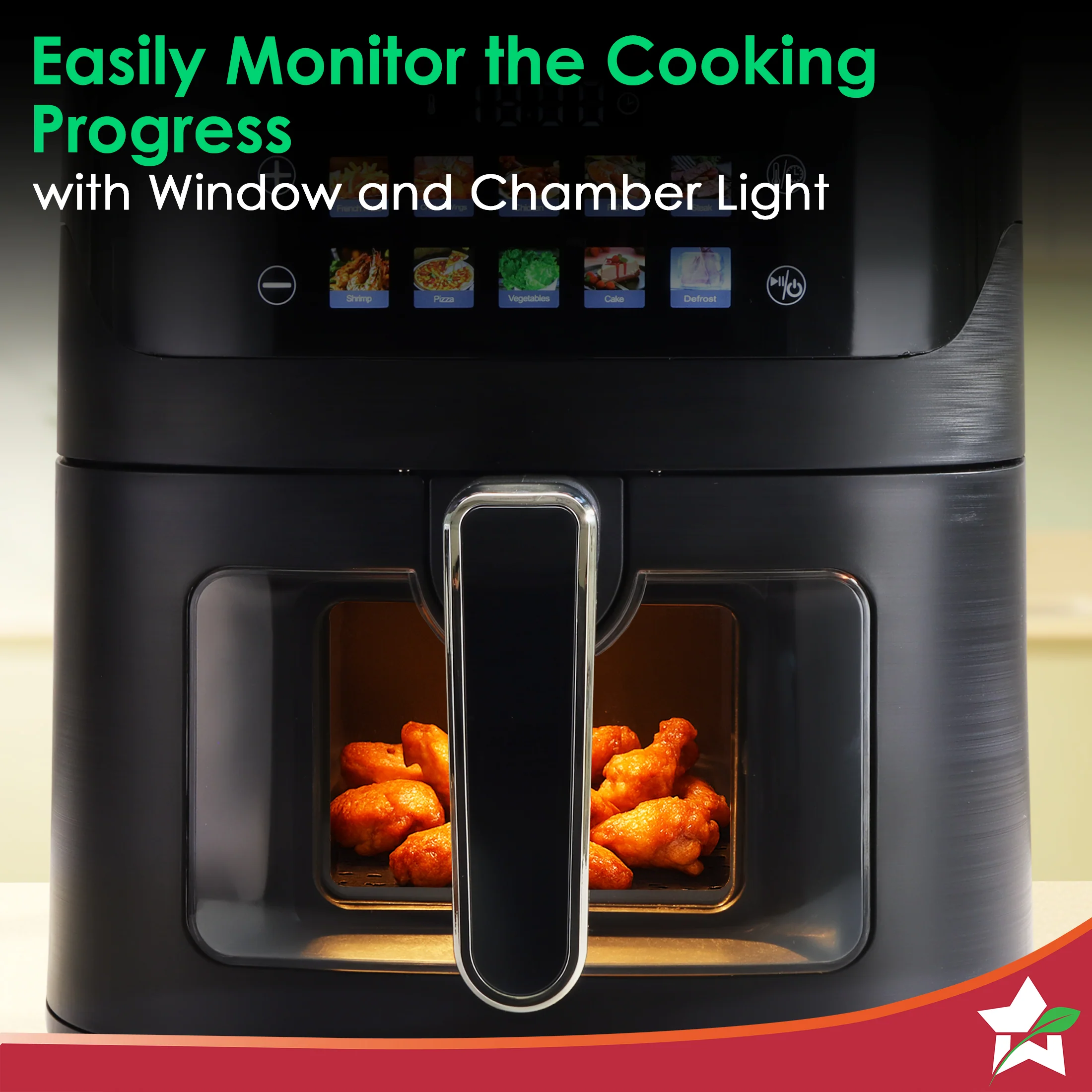 Evita Digital Air Fryer, 1600W, 6.5 L, Rapid Hot Air Technology, 10 Pre-set Menus, Non-stick Basket, In-built Memory, Customised Time & Temperature Control, Fry, Bake, Grill, 2-Yr Warranty - Image 3