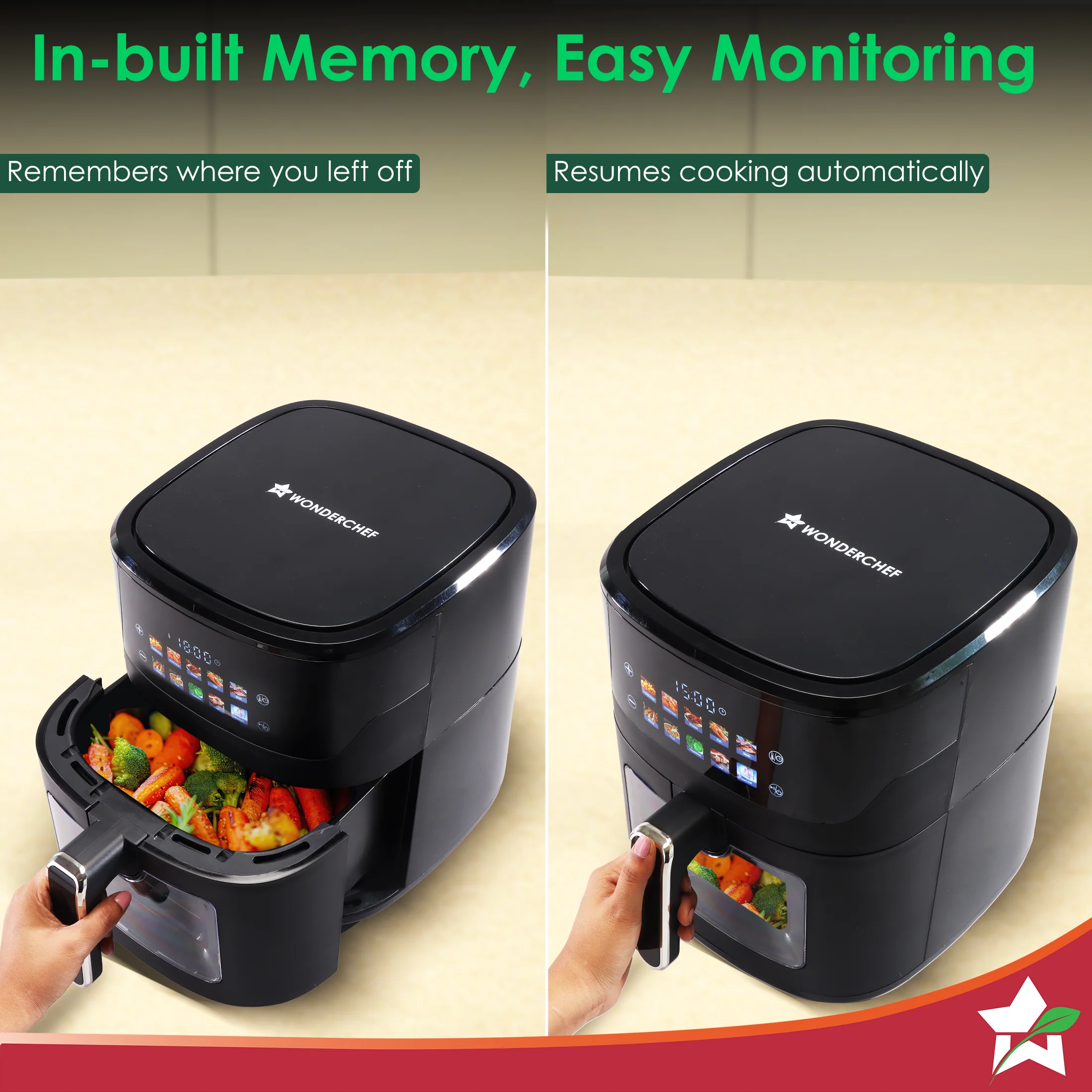 Evita Digital Air Fryer, 1600W, 6.5 L, Rapid Hot Air Technology, 10 Pre-set Menus, Non-stick Basket, In-built Memory, Customised Time & Temperature Control, Fry, Bake, Grill, 2-Yr Warranty - Image 7